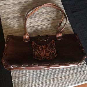 Brown leather bag